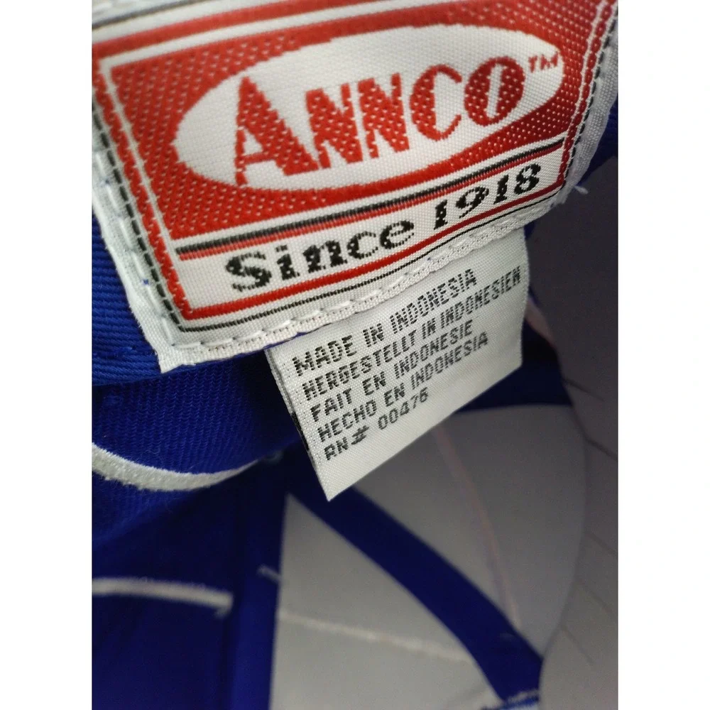 Vintage Annco Buffalo Bills NFL Cap Mens Blue Red Logo Geometric Strapback Hat